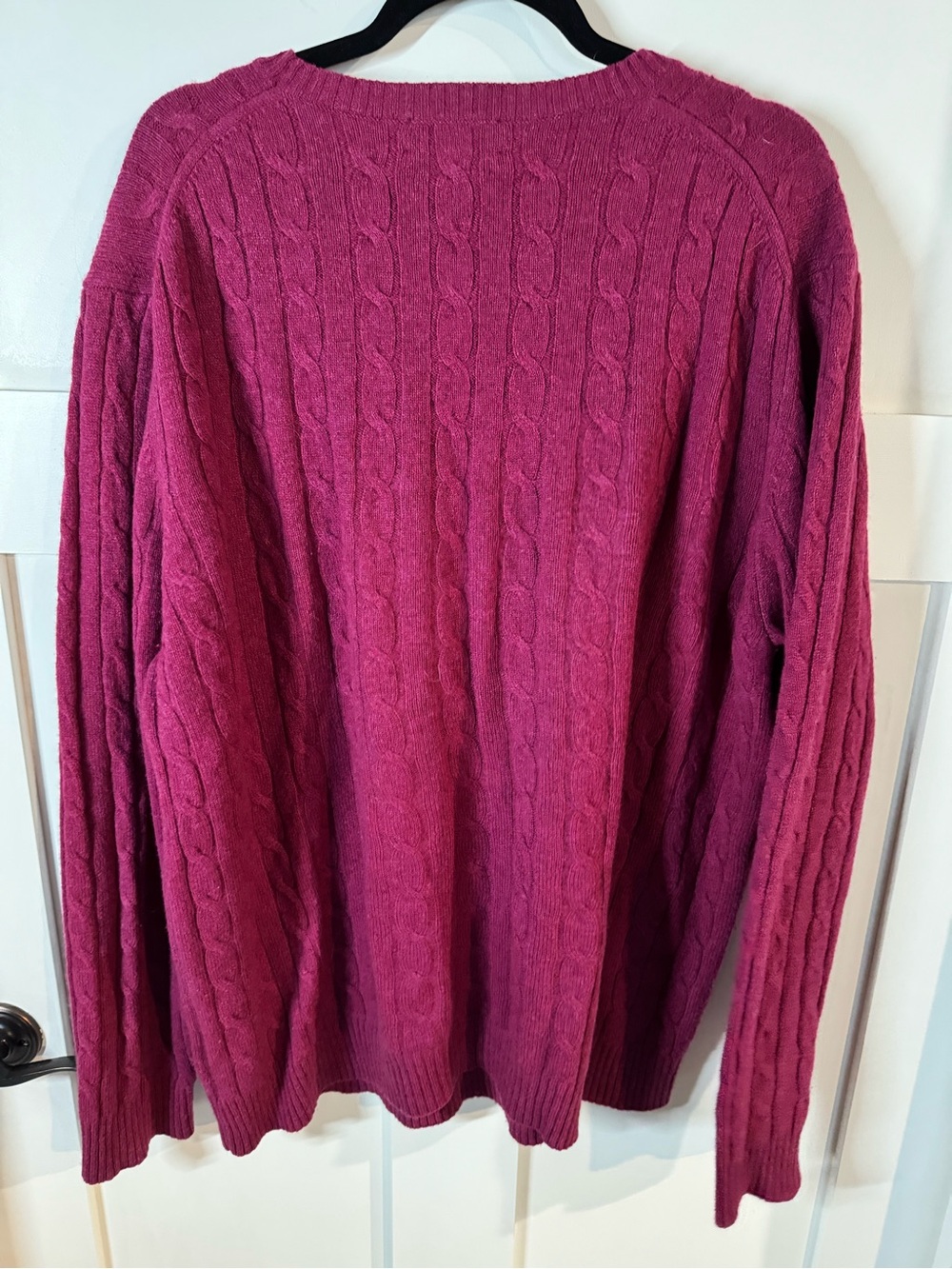 Brooks Brothers Cable Knit Sweater - Raspberry - Picture 3 of 3